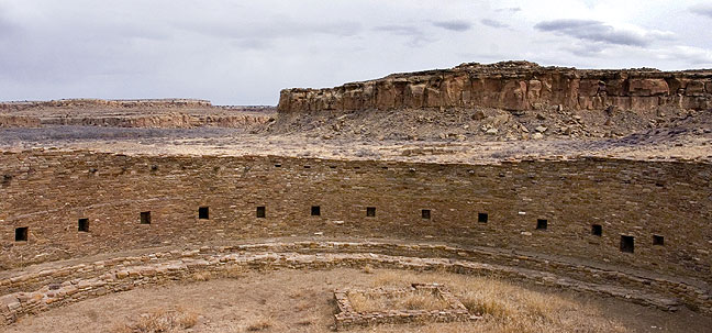 Casa Rinconada "great kiva" in Chaco Culture National Historical Park, NM