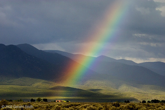 Last nights rainbow from the mesa over Taos mountains