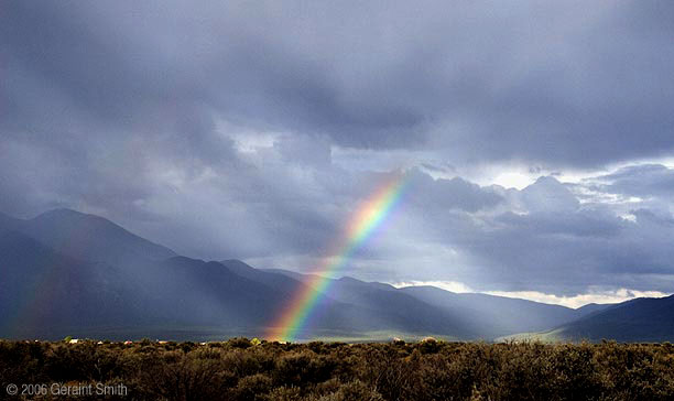 Taos mountain rainbow