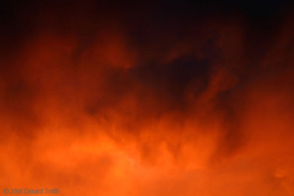 A firery sky over Taos