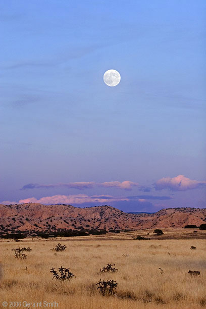 Moonrise yesterday evening over the San Juan Pueblo, northern New Mexico