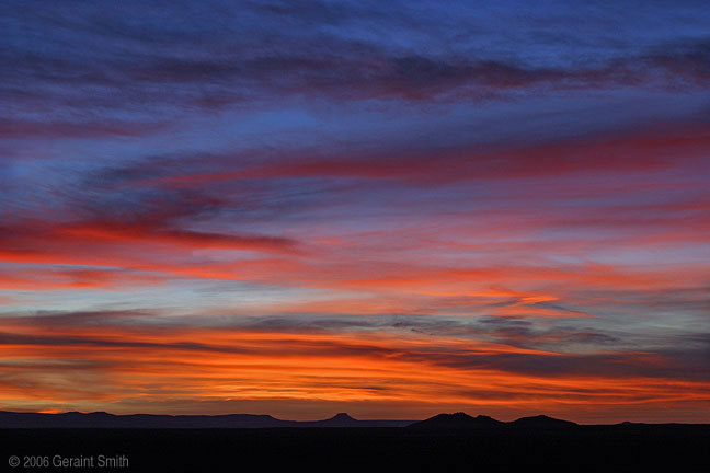 Yesterday evening's sunset over Cerro Pedernal, New Mexico