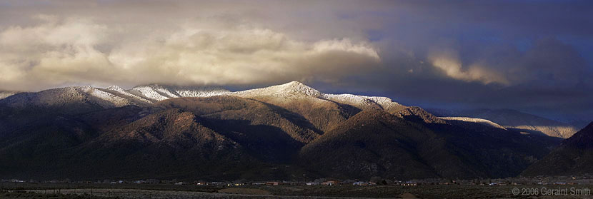 Yesterday evenings sunset on the Sangre de Cristo mountains north of Taos, NM