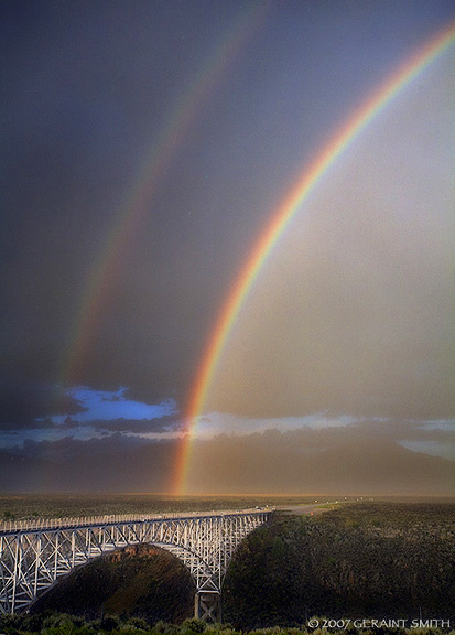 "Rainbow bridge" at the Rio Grande Gorge Taos, NM