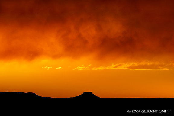 Cerro Pedernal sky, across the mesa, Taos, New Mexico