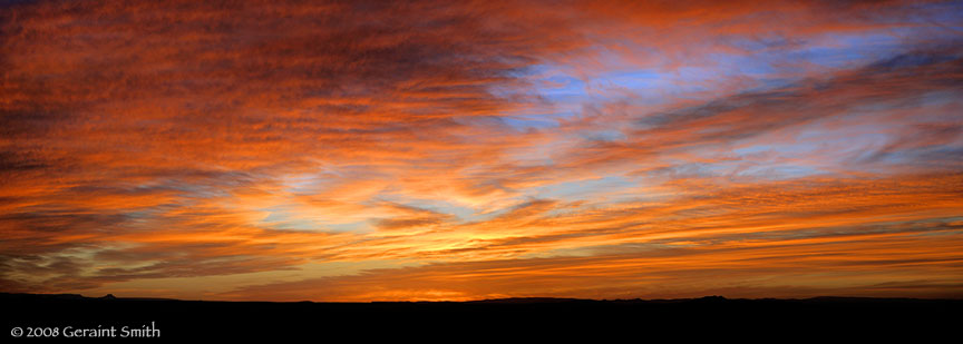 Big sky sunset across the mesa