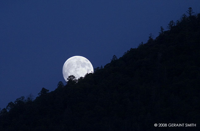 Harvest Moon ... I watched the harvest moon slink over the ridge of the Sangre de Cristo foothills yesterday evening