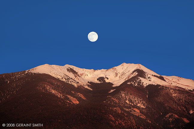 Moon rise over Vallecito Peak and "corn woman"