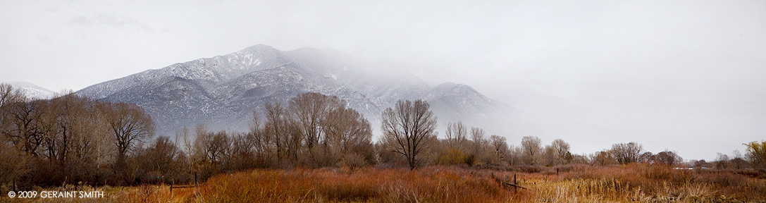 Taos Mountain snows, on this day last year
