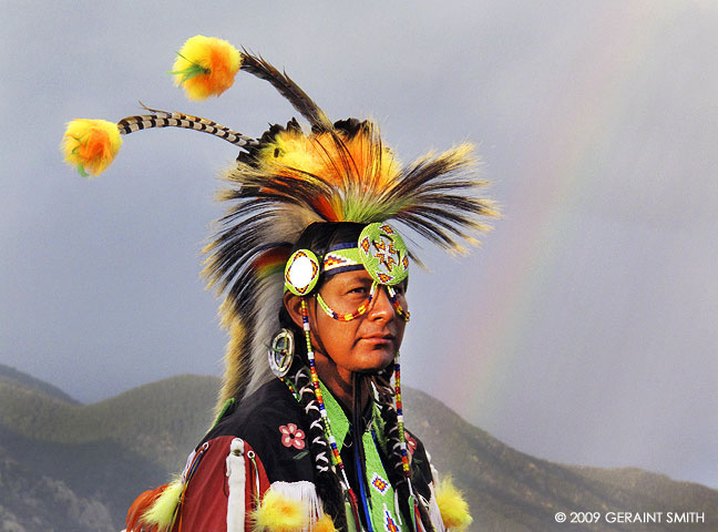 Pow Wow dancer at the Taos Pueblo 