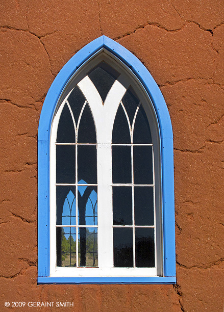 The windows in the church of San Rafael, La Cueva, NM