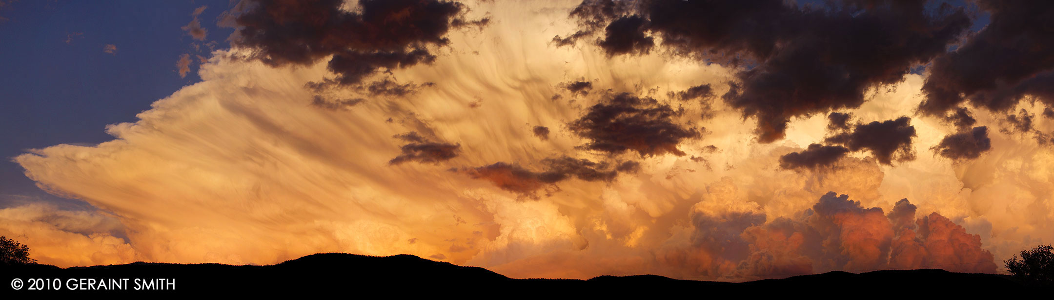 Clouds in the evening sky over Taos, New Mexico