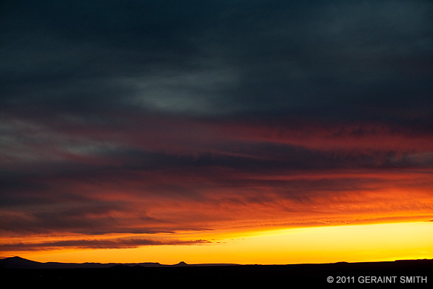 Taos sunset and Pedernal Peak