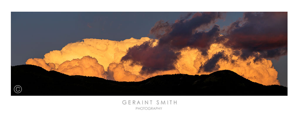 Mountain and sunset clouds, Taos, NM