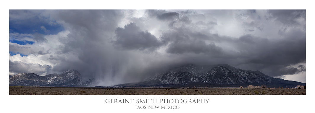 The storm on the on Taos Mountain