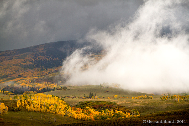 When the clouds lifted ... Fall in Colorado cottonwoods aspens red oak trees