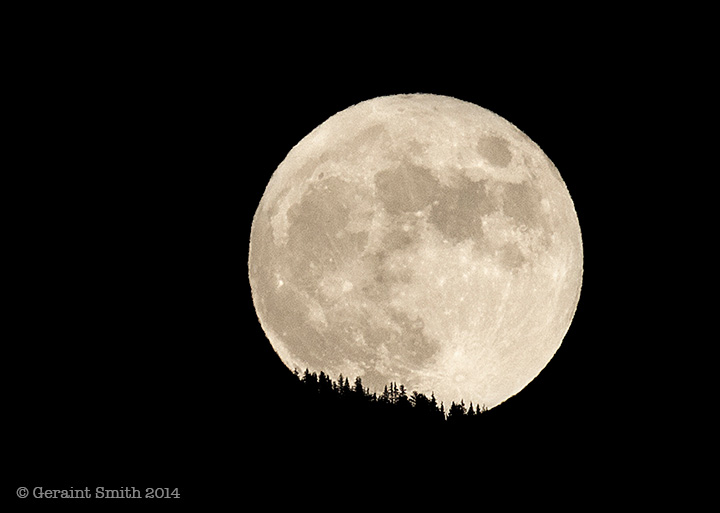 Full moon rising over the Sangre de Cristo foothills, from San Cristobal, NM