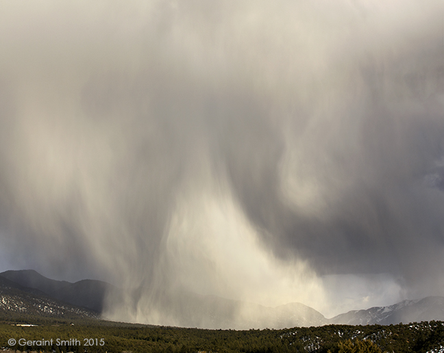 Yesterday afternoons snow squall from San Cristobal, New Mexico