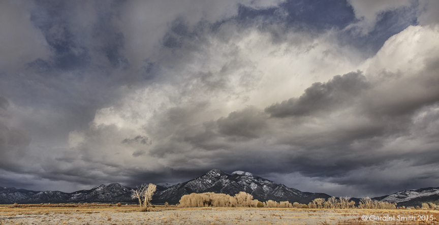 Taos Mountain storm clouds northern new mexico