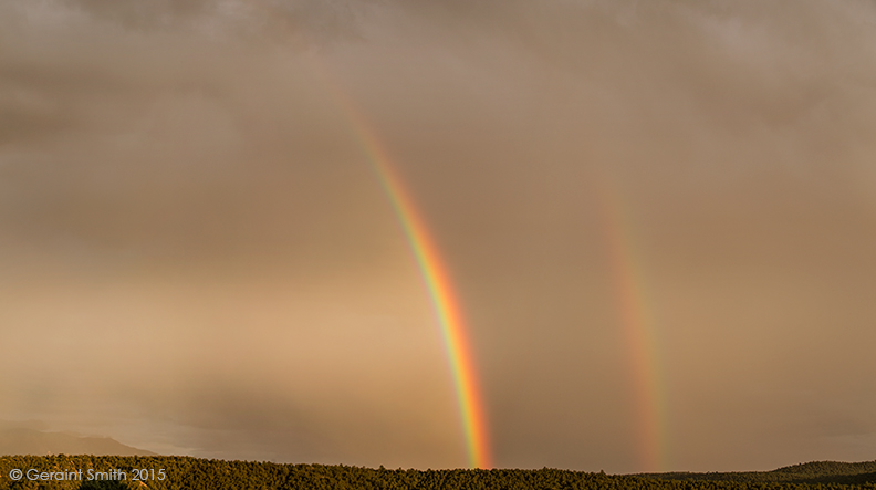 A very large panorama of the simple end of a rainbow san cristobal new mexico