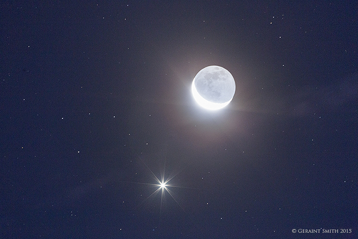 Crescent Moon and Venus with Lunar Occultation
