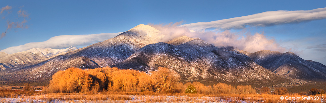 Mountain light this week in El Prado after the big storm taos new mexico
