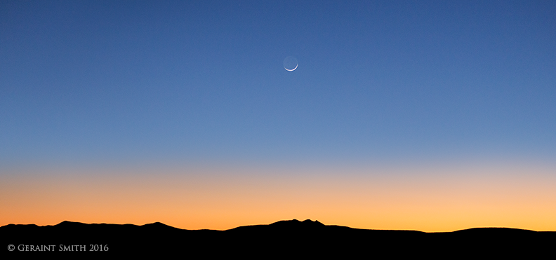 Three Peaks moon, Taos New Mexico