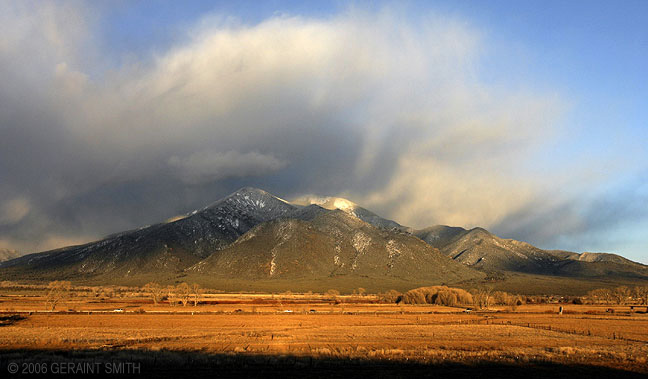 Clearing storm over Taos mountain