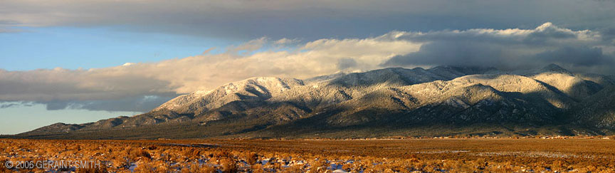 Lobo peak and the Sangre de Cristos north of Taos, New Mexico