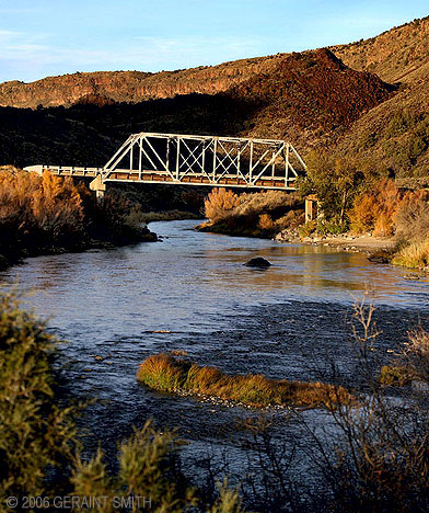 Taos Junction bridge over the Rio Grande at the Orilla Verde Recreation Area in Pilar, NM