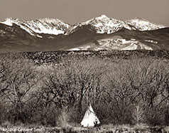 2008 April 16, Tipi on the Rio Grande and the Truchas Peaks