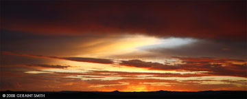 2008 August 26,Sunset across the Hondo Mesa, Taos