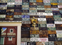 License plate house in Crested Butte, Colorado USA