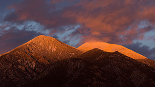 2014 February 09  Taos Mountain summit sunset