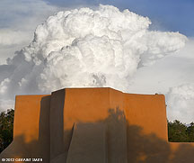 2012 June 25, Summer storm clouds and the San Francisco de Asis Church, Ranchos de Taos