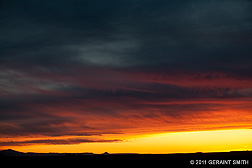 2011 March 17, Taos sunset and Pedernal Peak