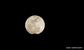 2011 March 20, The super moon as it rose over the north side of Taos Mountain last night