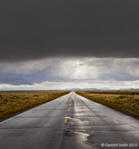 2015 May 08: The road leaving the Great Sand Dunes NP and the storm
