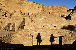 2006 October 13 Shadows in one of Pueblo Bonito's kivas in Chaco Canyon NM