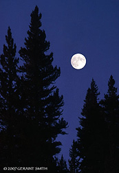 2007 September 25, Moonrise at Lundy Lake in the Sierra Nevada, California