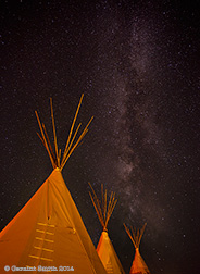 2014 September 20  Taos Tipis and the Milky Way native american night sky