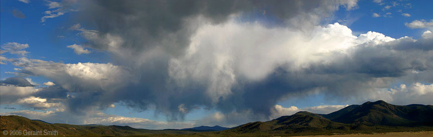 Summer storm brewing south east of Taos, New Mexico