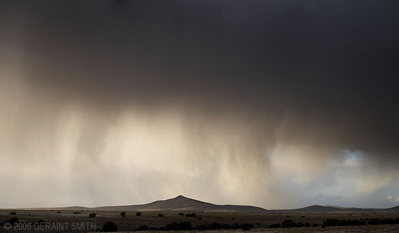 Walking rain south of Santa Fe, New Mexico