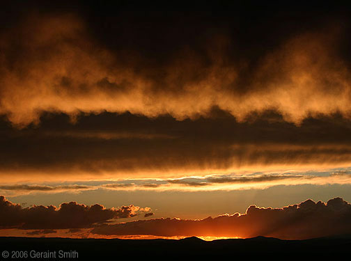 Sunset across the mesa in Taos, New Mexico
