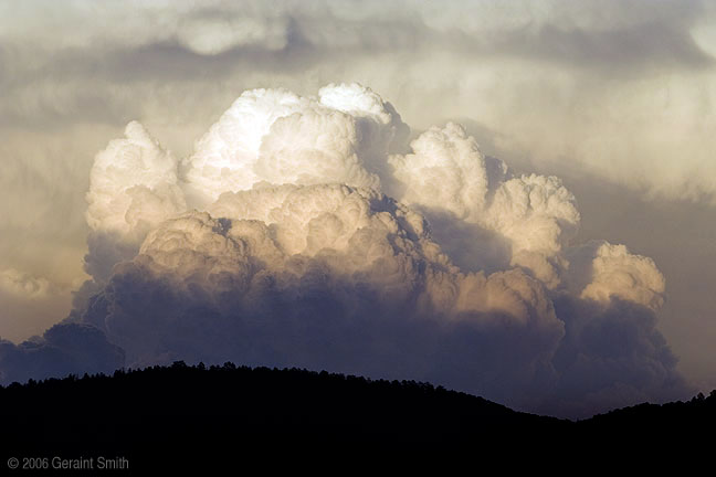 A cloud over the Sangre de Cristo foothills, Taos, New Mexico
