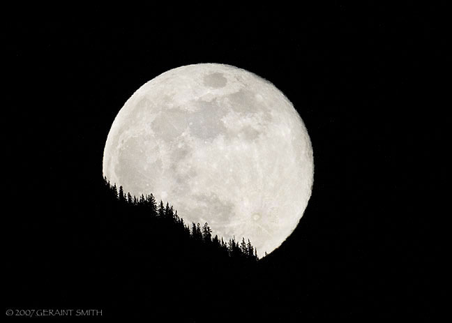 Full moon rise over the Sangre de Cristo foothills last night