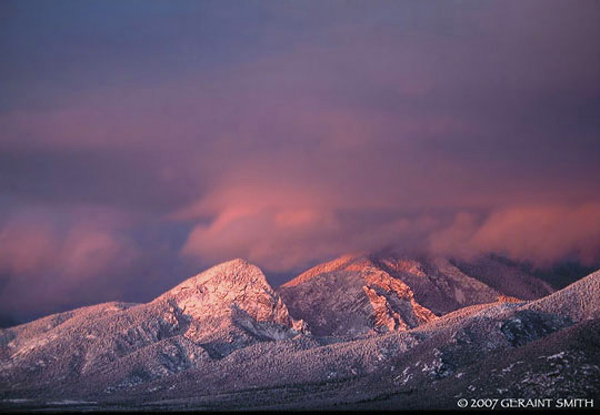 Sangre de Cristo mountains sunset, New Mexico
