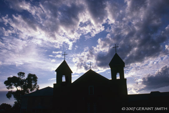 The church at Santa Cruz Plaza on the Camino Real, New Mexico