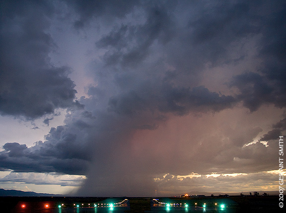 At the Taos Airport yesterday evening