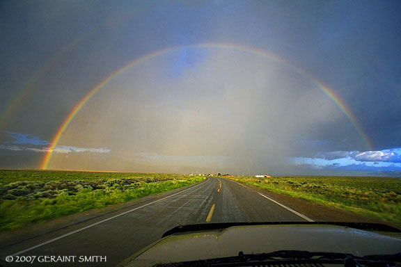 "In search of rainbows" They are very frequent in Northern New Mexico this time of year with the monsoon rains we've been having lately 